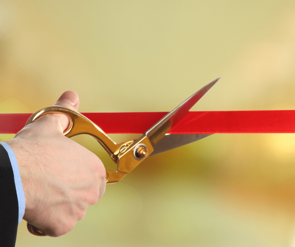 event marketing grand opening stock image